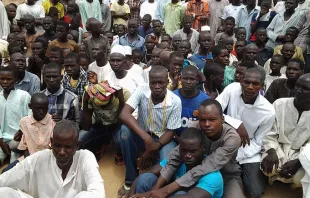 Displaced persons in Maiduguri, who are being cared for by the local Church, in Sept. 2014.   Aid to the Church in Need.