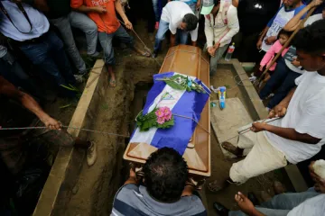 Relatives and friends of 16 year old Matt Romero attend his burial in Managua Sept 24 2018 Credit INTI OCON AFP Getty Images CNA