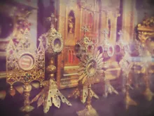 Relics at St. Anthony's Chapel in Pittsburgh, Pennsylvania, Aug. 7, 2015. 