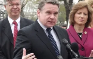 Rep. Chris Smith speaks at an April 2012 press conference. 
