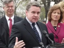 Rep. Chris Smith speaks at an April 2012 press conference.