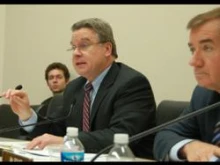 Rep. Chris Smith and Rep. Ed Royce (far right) at the Jan. 24, 2012 subcommittee hearing on human rights abuses in Vietnam