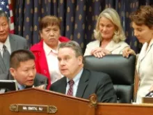 Rep. Chris Smith listens to testimony during the May 15, 2012 hearing on the plight of Chen Guangcheng.