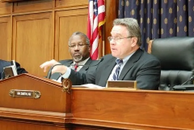 Rep Chris Smith speaks during a hearing on anti Semitism before a House panel on Feb 27 2013 File Photo CNA CNA 2 28 13