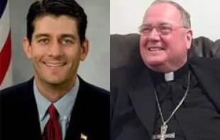Rep. Paul Ryan and Archbishop Timothy Dolan, president of the U.S. bishops' conference 