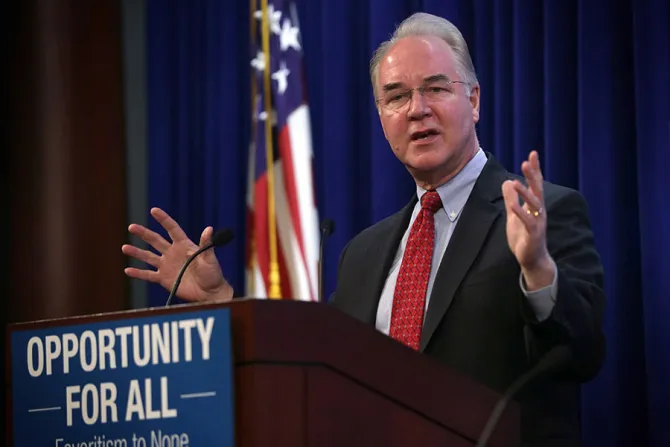 Rep Tom Price R GA addresses the second annual Conservative Policy Summit at the Heritage Foundation January 12 2015 in Washington DC Credit Alex Wong Getty Image CNA