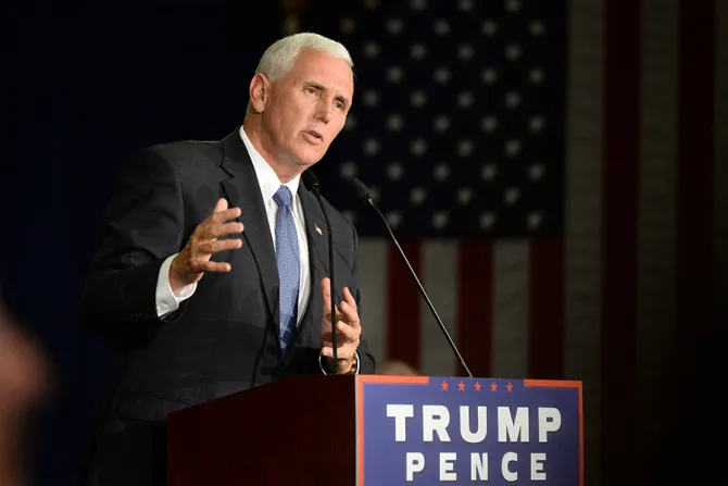 Republican vice presidential candidate Indiana governor Mike Pence Credit Gino Santa Maria Shutterstock CNA 1