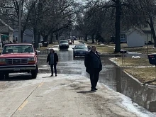 Residents of Fremont, Neb., survey the aftermath of flood damage, March 2019. 
