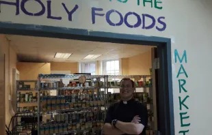 Fr. Bill Carloni at Holy Foods Market in Northeast Washington, D.C.   Courtesy of Holy Name of Jesus Parish