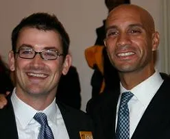 Unitarian Universalist pastor Rob Hardies poses for a picture with Mayor Adrian Fenty. ?w=200&h=150