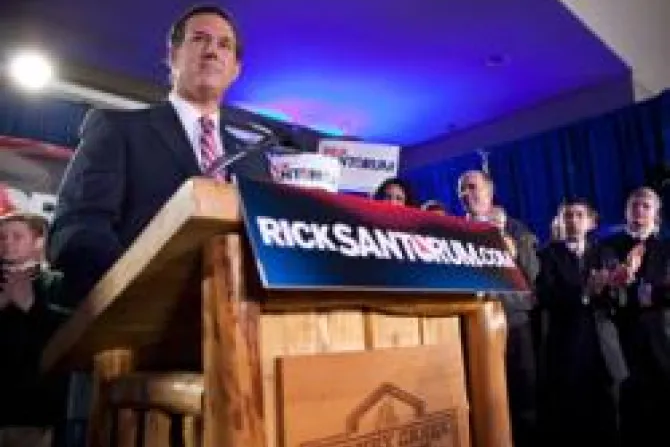 Rick Santorum Attends Caucus Night Event Credit Andrew Burton Getty Images News Getty Images CNA US Catholic News 1 4 12