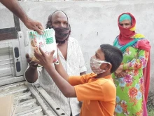 Food packages are distributed in the Archidiocese of Bhopal in central India.