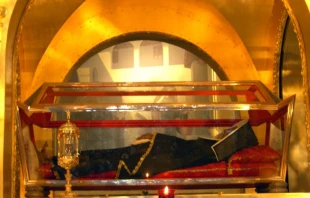 The incorruptible body of St. Rita of Cascia (1381-1457).   Bocachete/public domain.