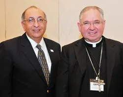 Robert Aguirre and Archbishop Jose H. Gomez at the CALL summit. ?w=200&h=150
