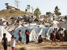 A Rohingya refugee camp in Bangladesh. 