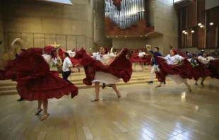 Traditional dancing before a Mass in celebraiton of the canonization of St. Oscar Romero. Image courtesy of Archdiocese of Los Angeles. 