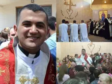 Roni Salim Momika is ordained a priest in Erbil's Aishty camp for the displaced Aug. 5, 2016. Courtesy of Fr. Roni Momika.
