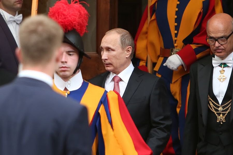 Russian president Vladimir Putin at the Vatican, June 10, 2015. ?w=200&h=150