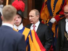 Russian president Vladimir Putin at the Vatican, June 10, 2015. 