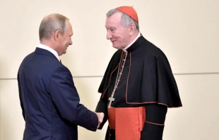 Russian President Vladimir Putin meets with Vatican Secretary of State Cardinal Pietro Parolin in Sochi, Aug. 23, 2017.   Kremlin.ru.