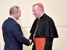 Russian President Vladimir Putin meets with Vatican Secretary of State Cardinal Pietro Parolin in Sochi, Aug. 23, 2017. 