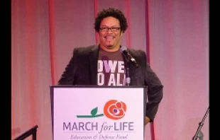 Ryan Bomberger addressing the March for Life Youth Rally, January, 2014.   LifeSiteNews.com