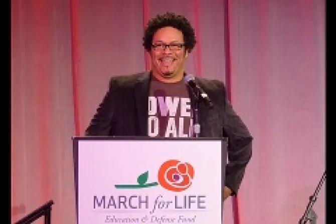 Ryan Bomberger addresses the March for Life Youth Rally in January 2014 Credit LifeSiteNewscom CNA 5 1 14