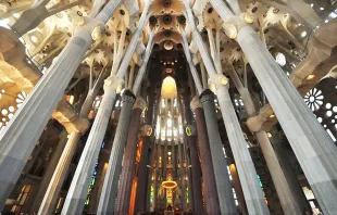 Interior of the Sagrada Familia Basilica in Barcelona. Jacques van Niekerk via Flickr (CC BY-NC-SA 2.0).