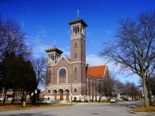 Saint John Catholic Church in Green Bay, Wisconsin. 