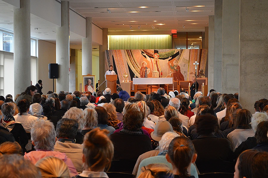 Mass is said at the St. John Paul II Shrine in Washington, D.C., for the late Pope's optional memorial, Oct. 22, 2014. ?w=200&h=150
