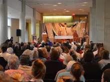 Mass is said at the St. John Paul II Shrine in Washington, D.C., for the late Pope's optional memorial, Oct. 22, 2014. 