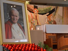 The chapel of the Saint John Paul II Shrine in Washington, D.C., prepared to celebrate his feast on Oct. 22, 2014. 