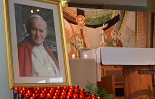 The chapel of the Saint John Paul II Shrine in Washington, D.C., prepared to celebrate his feast on Oct. 22, 2014.   Addie Mena/CNA.