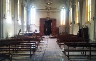 St. Teresa parish in Assiut, Egypt, attacked by Muslim Brotherhood members in August, 2013.   Aid to the Church in Need.