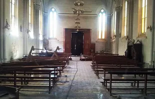 Saint Teresa parish in Assiut, Egypt, after an attack in August, 2013.   Aid to the Chuch in Need.