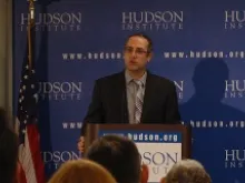 Samuel Tadros speaks at the Hudson Institute on August 23, 2013. 