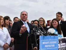 Congressional pro-lifers, led by Rep. Steve Scalise, address a press conference at the Capitol April 2, 2019. 