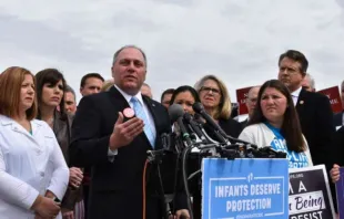 Congressional pro-lifers, led by Rep. Steve Scalise, address a press conference at the Capitol April 2, 2019.   CNA