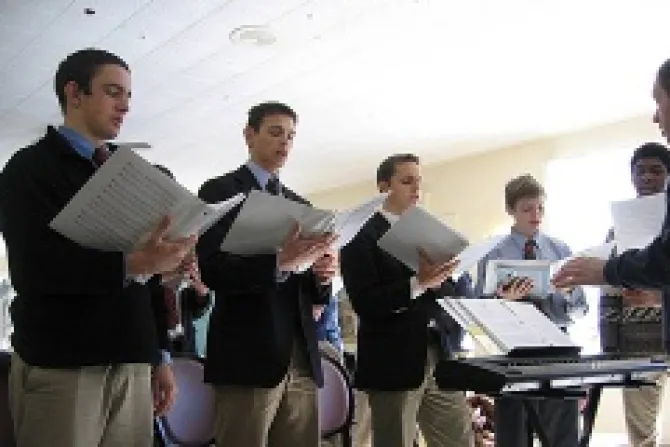 Schola Rehearsal Credit Gregory the Great Academy June 12 CNA jpg