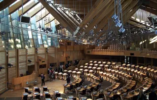 Interior of the Scottish Parliament Building. null