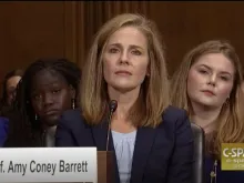 Amy Coney Barrett at a September 2017 hearing for Appeals Court nominees in the Senate. 