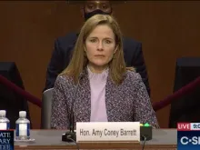 Judge Amy Coney Barrett before the Senate Judiciary Committee, Oct. 14, 2020. 