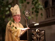 Bishop Rudolf Voderholzer preaches in Regensburg Cathedral June 11, 2020. 