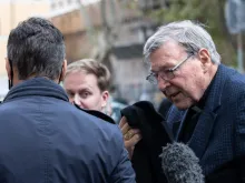 Cardinal George Pell arrives in Rome Sept. 30, 2020. 