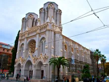 The Basilica of Notre-Dame de Nice in France. 