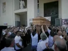 Screenshot of the funeral of Vittorio Casamonica.