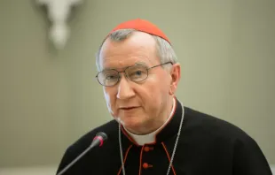 Secretary of State of the Holy See Cardinal Pietro Parolin during his official visit to Kiev, 2017.   Shutterstock.