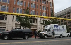 Local and federal investigators work to gather evidence after a security guard was shot in the arm at the Family Research Council offices Aug. 15, 2012 in Washington, DC. ?w=200&h=150