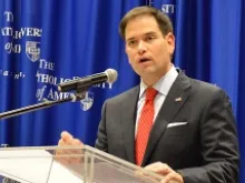 Sen. Marco Rubio (R-FL) speaks at Catholic University of America in Washington D.C. on July 22, 2014. 