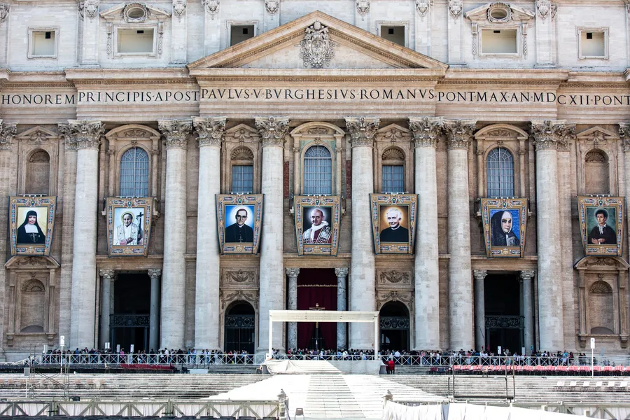 Banners depicting each of the new saints on dispaly at St. Peter's Basilica at the Vatican. ?w=200&h=150